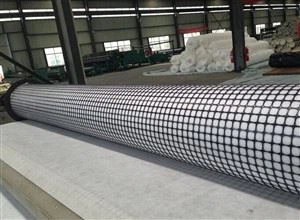 PP Biaxial Geogrid คอมโพสิต Geotextile Geocloth Geocomposite Geogrid